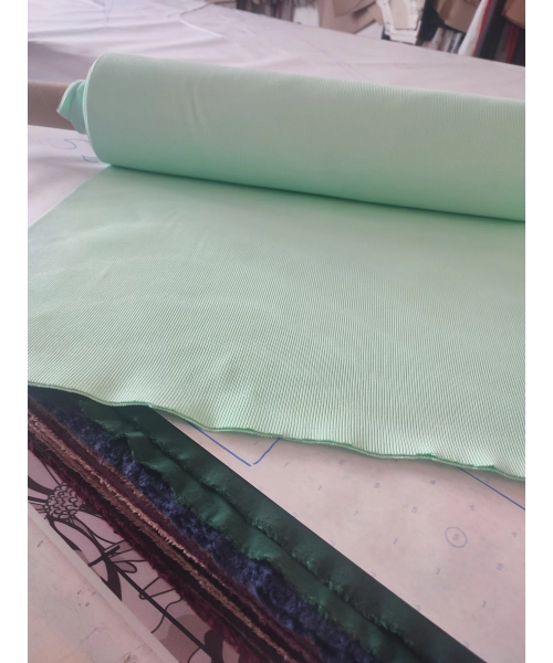 Ściągacz bawełniany prążek do wykończenia odzieży sportowej - miętowy